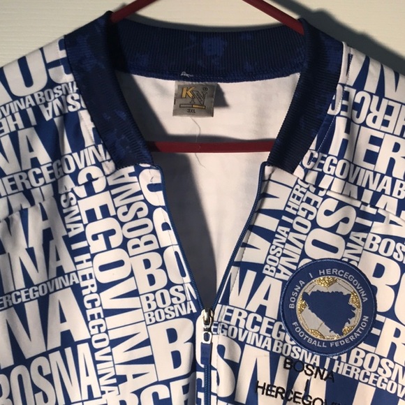 BOSNA I HERCEGOVINA FOOTBALL FEDERATION BLUE & WHITE SCENTED MEN’S JACKET. 3XL - Picture 16 of 16